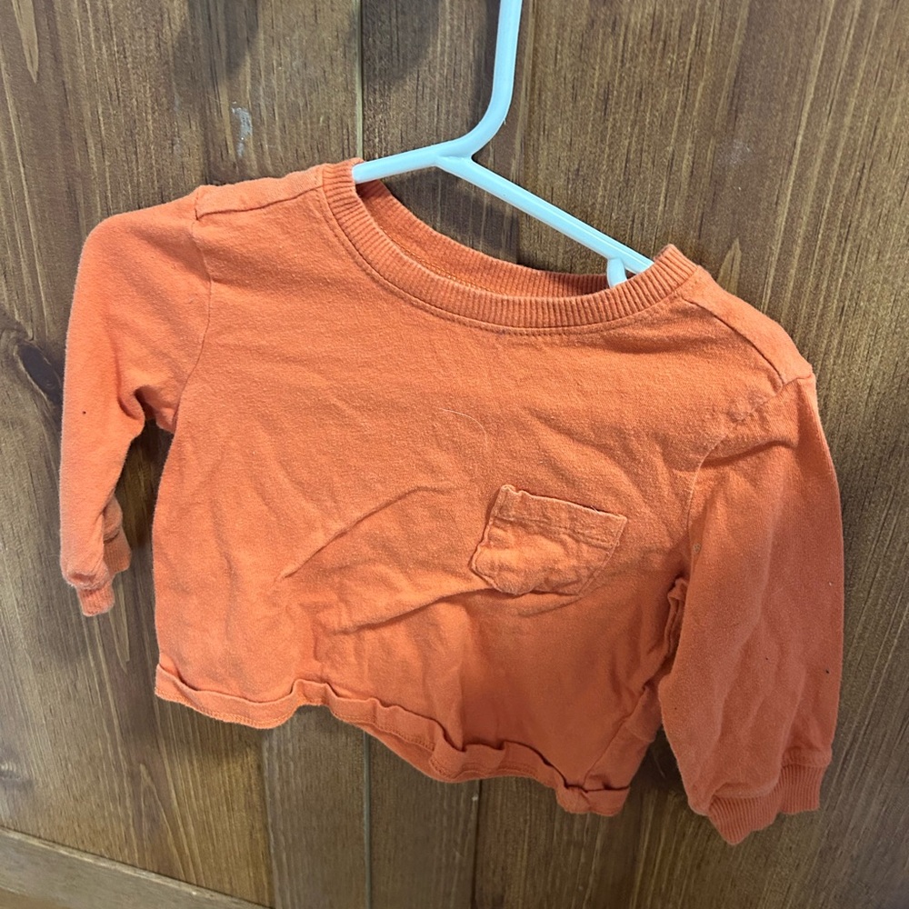 Old Navy Vibrant Orange Kids Long Sleeve Tee